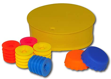 Minder Anti-Spiking Kit - Featuring Reusable Silicone Glass Cover, 2 x Bottle Caps Tops and 5 x Spikey Bottle Stops with Straw Hole - Anti Drug Date Rape Drink Spiking Protection (Yellow)