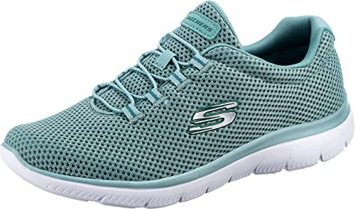 Skechers Damen Summits Trainer, Sage Mesh/ White Trim, 42 EU