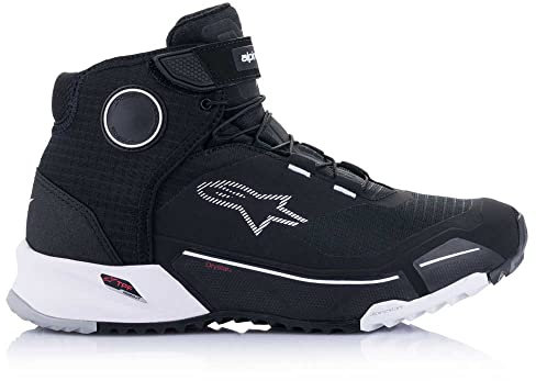 Alpinestars 2611820-12-12, Abbigliamento per motociclette Uomo, Nero Bianco, 45.5 EU