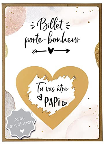 Joli Coon Carte a gratter annonce grossesse - Tu vas être papi avec enveloppe - Annonce grossesse papi