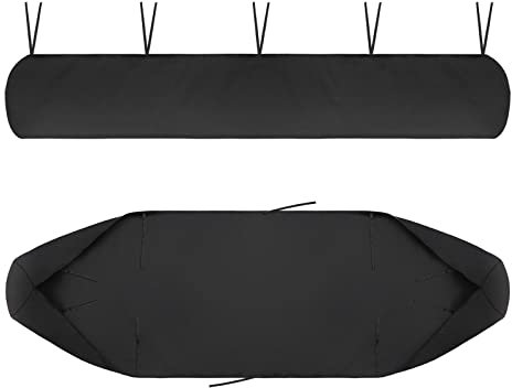 Markisen-Schutzhülle für Markisen, Sonnensegel UV Regen Wasserdicht schneefest mit Schnur Wandmarkise Abdeckplane, für Mobile Markise, Lagerung im Winter, Garten und Terrasse (4M, Schwarz)