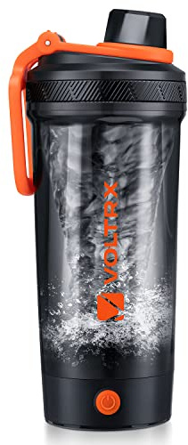 VOLTRX Electric Protein Shaker Bottle - USB Rechargeable Mixer Cup for Shakes and Meal Replacements, BPA-Free Tritan, 24oz