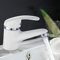 Robinet de salle de bain avec bonde de lavabo Mitigeur monocommande Robinet de salle de bain Robinet de lavabo Robinet de salle de bain Chrome Blanc