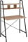 tectake Schreibtisch mit Regal, Bürotisch im Industrie-Design, 85,5 x 46,5 x 140 cm, Computertisch mit 3 Staufächern und Ablage aus Holz, schwarzes Metallgestell (Industrial Holz hell, Eiche Sonoma)