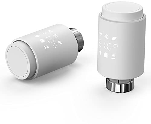 SPORTARC 2 Stück für Tuya ZigBee Heizkörperthermostat Smart Thermostat Heizung Digitaler programmierbarer Heizungsthermostat, kompatibel mit Alexa/Google Home