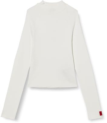 HUGO Damen Sanduz Knitted_Sweater, Natural102, L EU