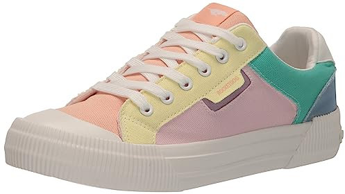 Rocket Dog Women's Cheery Sneaker, Color Block Rainbow, 6.5 UK