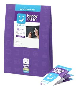 Happy Clean Device Cleaning Wipe Large - 30 Tücher - für TV-Bildschirm, Whiteboard und Große Geräte - Hochwertige Reinigungstücher