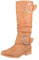 Elara Damen Stiefel Boots Schlupfstiefel Chunkyrayan JY1989 Camel (Beige Sohle)-40