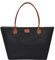 GAYI URBAN Nylon-Tragetasche für Frauen, große faltbare Wochenend-Hobo-Geldbörsen für Frauen, Schulter-Tragetasche, Handtaschen mit Reißverschluss, Schwarz