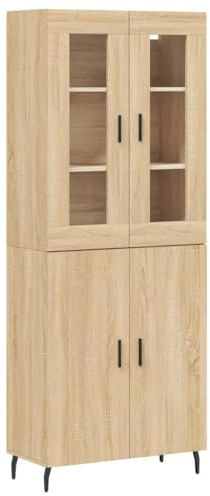 vidaXL Highboard Sonoma-Eiche 69,5x34x180 cm Holzwerkstoff
