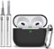 MOLOPPO Schutzhülle für AirPods 3, Silikon, schützendes Zubehör, mit Schlüsselanhänger und sauberem Stift, kompatibel mit Apple AirPod 3. Generation 2021, für Damen und Herren, Front-LED sichtbar,