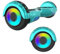 ELEKGO Hoverboard 6,5 Zoll mit Bluetooth-Lautsprecher Selbstbalancierender Roller, Bunter Motor, LED-Leuchten für Kinder (Green)
