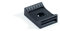 Klettbandsockel zum Anschrauben | zum selber bestücken | für 20mm Back-to-Back Klettband (separat erhältlich) | für geordnetes Kabelmanagement | 10 Stück | Flammhemmend nach UL94-V0