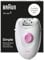 Braun Silk•épil 1 1-010, Depiladora Con Cable Para La Eliminación Del Vello, Semanas De Piel Suave, Blanca/Rosa