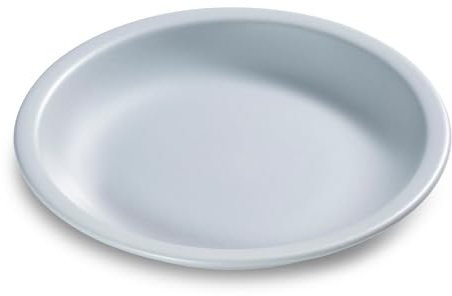 SALZKAMMERGUT KERAMIK Suppenteller, Ø 22 cm, Hellgrau matt, Geschirr handgemacht in Österreich