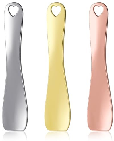 3 Stück Kosmetische Spatel Metall, Beauty Scoop Kleine Löffel Gesichtsmaske Spatel Make-Up Spatel für Maske, Gesichtscreme, Lotionen, Mischen Probenahme