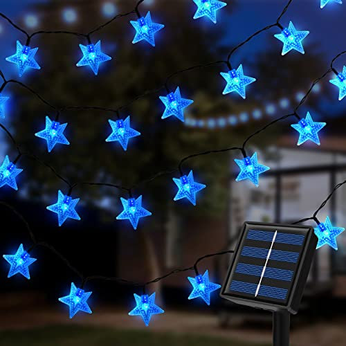 Ninonly Guirnaldas Luces Exterior Solar, 7m 50 LED Luces Estrellas Cadena Solares, 8 Modos Luz Solares Exterior Impermeable, Cadena Luces Decoración para Jardín Navidad Festivales Dormitorio Bodas