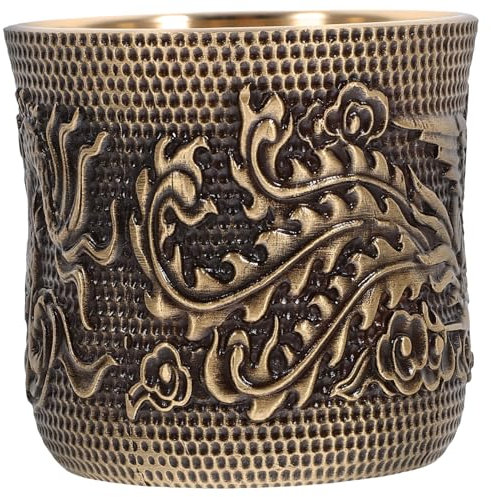 DEARMAMY Taza De Latón Taza De Vino Conveniente Regalo De Taza De Té Tetera Antigua Taza De Té Kungfu Taza De Té Decoración Del Hogar Taza De Té De Latón Taza De Té De Salón De Té Tetera