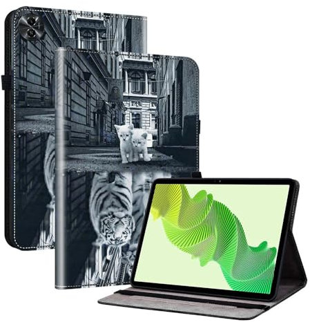 Schutzhülle für Realme Pad 2 Tablet, 29,2 cm (11,5 Zoll), Multi-Winkeleinstellung, Ständer mit Kartenfächern [Farbige Zeichnung] - 05