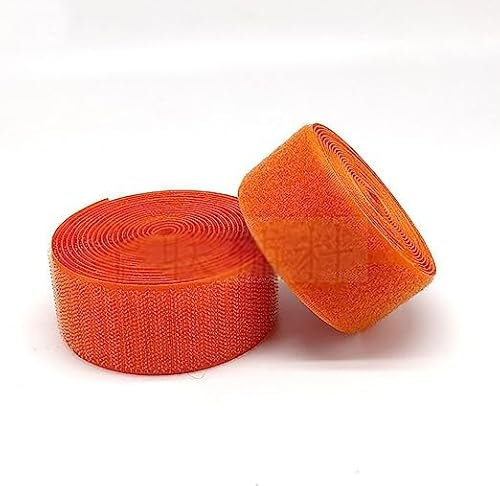 XUSHIQMG Klettband zum nähen Strapazierfähiges Klettband, Nicht klebendes Klebeband, Klettband zum Aufnähen, Nylongewebeband-Orange||3cm*1m