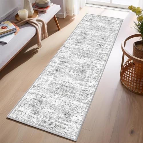 WTHYGB Teppich Läufer Flur Küche rutschfest Waschbar Teppichläufer 60x180cm Küchenläufer Hochwertig Schlafzimmer Bettvorleger für Flur Waschküche