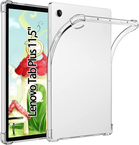 TPU Funda para Lenovo Tab Plus (TB351FU) 11,5 2024, con Cuatro Esquinas Reforzadas, Anti-Choques, Ultra Delgado, Ultra Cristal Claro Flexible Silicona Carcasa