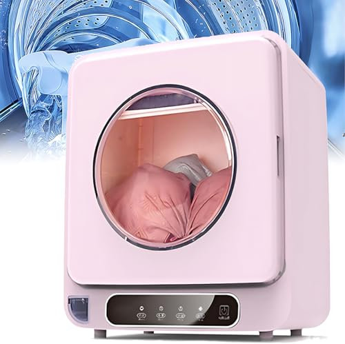 Sèche-Linge Compact ventilé, 120 W, avec écran LCD, boîte de Collecte d'eau indépendante et fenêtre de Cabine visuelle, Petit Chauffe-Linge Domestique pour Maison, Appartement, dortoir, Camping-Car