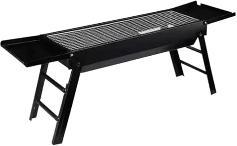 PNAJFUEL Grill,Outdoor Foldable Charcoal Grill Outdoor Barbecue Grill Portable Grill Suitable for Camping Camping Grill/Black/88X23X32Cm