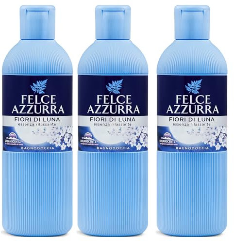 Felce Azzurra Fiori di Luna Bagnoschiuma, Essenza Rilassante, Set di 3 x 650ml