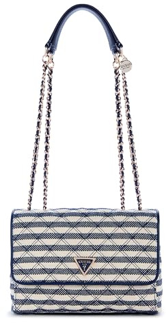 GUESS Umhängetasche Schultertasche Giully II 2 Compartment Convertible Flap Navy Multi dunkelblau