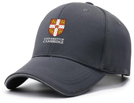 DHUAOPCK Herren Baseballkappe University of Ca-mbr-idge, Verstellbar Baumwolle Baseball Cap, Erwachsenen Baseballmütze Mütze Casual Cool Sport Cap, Sportkappe(Dark gray)