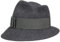LIERYS Asym Melange Damenhut Wollfilzhut Filzhut Wollhut Hut Damen - Made in Italy mit Ripsband Frühling-Sommer Herbst-Winter - One Size anthrazit