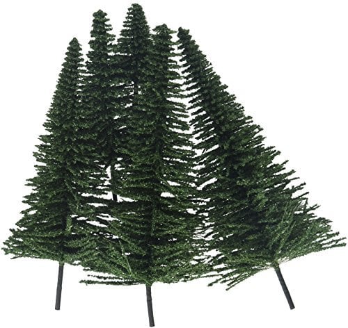 26930 Bäume Noch 26930-Stecktannen, 10 Stück, 5-14 cm hoch, S, Dunkelgruen