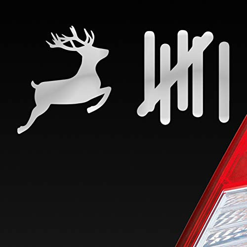 Hellweg Druckerei Strichliste Tally List Hirsch Winter Deer Auto Aufkleber Sticker Heckscheibenaufkleber