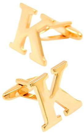 Bishiling Mode Edelstahl Manschettenknöpfe Hochzeit Herren Buchstabe K Hemd Manschetten Knöpfen Gold