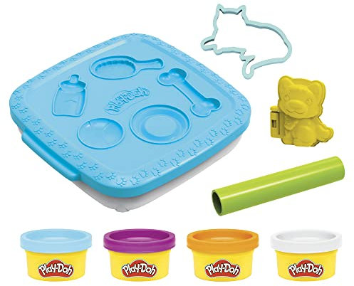 Play-Doh F7528 Pets Playse Create 'n Go Haustier-Spielset, Aufbewahrungsbehälter, Kunst-und Bastelspielzeug für Kinder, Mehrfarbig, M