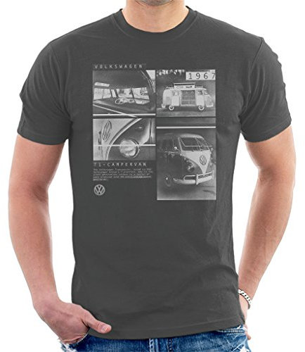 Volkswagen T1 Campervan 1967 Shots Men's T-Shirt Charcoal