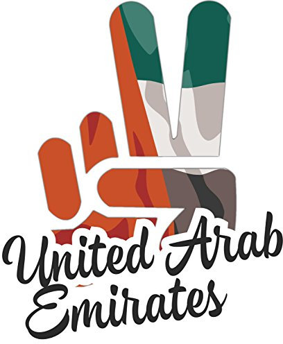 INDIGOS UG - Aufkleber - Autoaufkleber - Sticker - United Arab Emirates - Victory - Sieg - Heckscheibe, Kofferraum - 15x12 cm
