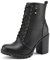 DREAM PAIRS Stivali da Donna con Tacco Grosso e Stivaletti Donna Fashion Stivali Stivaletti con Plateau e Tacco Alto,Size 41,Nero,Silverado