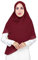 Lina & Lily Premium Chiffon Damen Muslim Hijab Kopftuch Schal Quadrat 145 x 145cm (Dunkelrot)