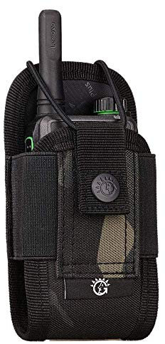 Selighting Taktisch Funkgerät-Tasche Klein Molle Tasche Airsoft für Walkie Talkie (Camouflage schwarz)