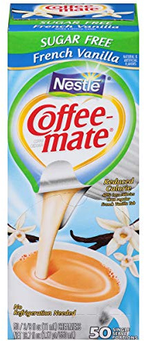 Nestle Coffee-Mate Sugar Free French Vanilla Liquid Coffee Creamer 550 ml (50 Creamers) Low Carb, Low Fat