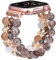 CAGOS Compatible with Apple Watch Pearl Bracelet Band (Amber Brown, 38mm/40mm)