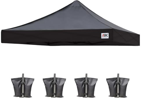 ABCCANOPY 100% Waterproof Replacement Canopy 18 Colours to Choose From + 4 Weight Bags