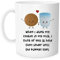 RUAN HOME Kaffeetasse mit Aufschrift 'When I Dunk My Cookies In My Milk I Think Of You', 325 ml, Keramik, Rund, Valentine's Day Drinking Cup, Tasse