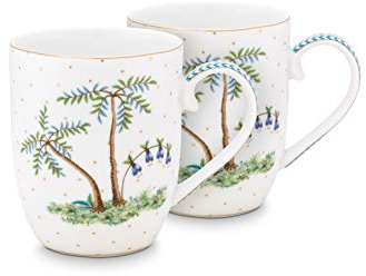 PIP STUDIO 51002246 Jolie Dots Gold Becher mit Henkel klein Set2