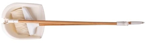 alpina Besen und Kehrschaufel Set - Reinigen ohne Bücken - Bambus