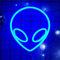NIWWIN Luce neon aliena blu,luce di segnalazione al neon, Esports Room Atmosfera Luce，Alimentazione a batteria USB/3 AA,decorazione della stanza dei bambini, regalo di compleanno di Natale.