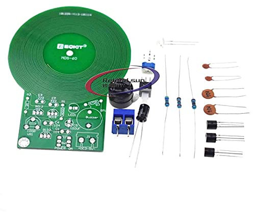 Kit de práctica de soldadura electrónica de bricolaje, monta un detector de metales simple, sensor de metal con zumbador para principiantes de soldadura